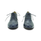Audley Lace-up Oxford Low Heel in Smooth Navy