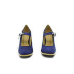 Audley Mary Jane Heel in Rich Cobalt Blue