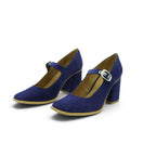 Audley Mary Jane Heel in Rich Cobalt Blue