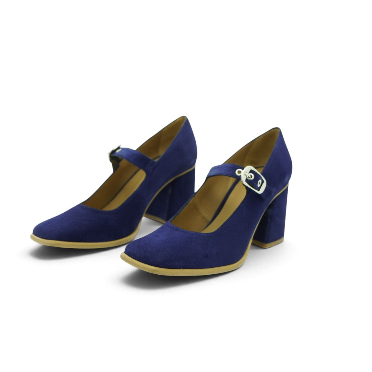 Audley Mary Jane Heel in Rich Cobalt Blue