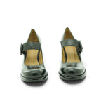 Audley Mary Jane Court Heel in Smooth Black
