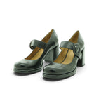Audley Mary Jane Court Heel in Smooth Black
