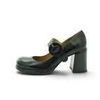 Audley Mary Jane Court Heel in Smooth Black