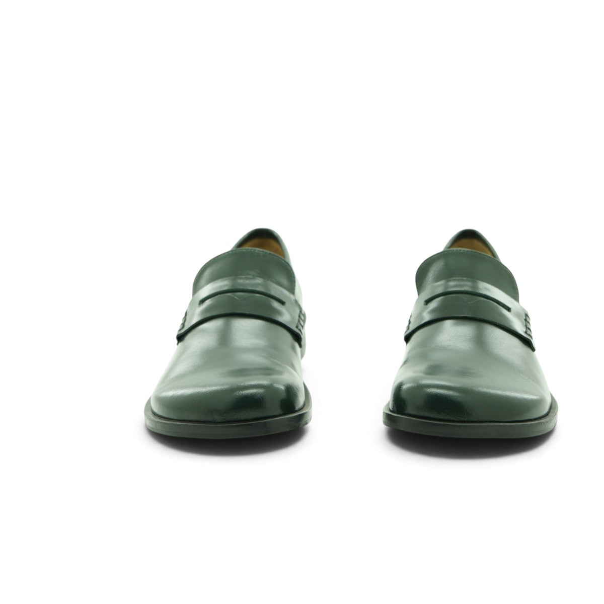 Audley Penny Loafer in Rich Forest Green Polished