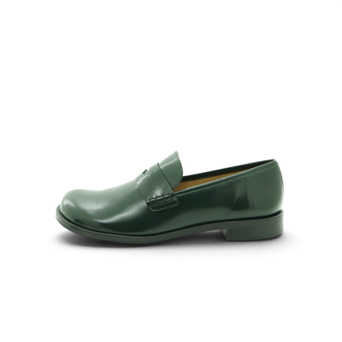 Audley Penny Loafer in Rich Forest Green Polished
