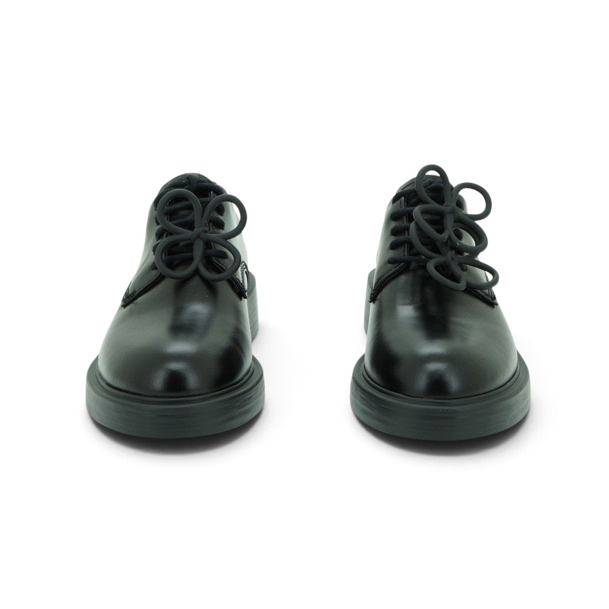 Camper Lace-up Derby Shoe in Smooth Black Polished