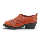 Camper Twins Buckle Shoe in Cognac Leather | 2026CAM17