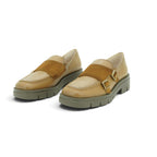 Hispanitas Double Monk Strap Loafer in Warm Camel