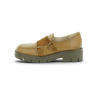 Hispanitas Double Monk Strap Loafer in Warm Camel
