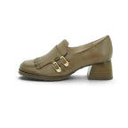Hispanitas Kiltie Double Monk Strap Loafer in Warm Brown