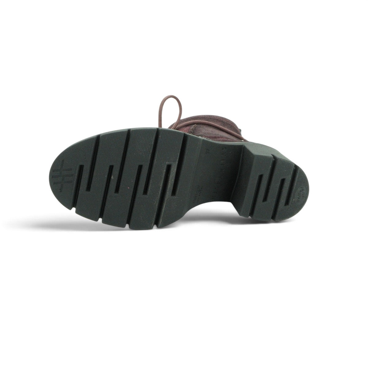 Hispanitas Lace-up Combat Ankle Boot in Rich Burgundy