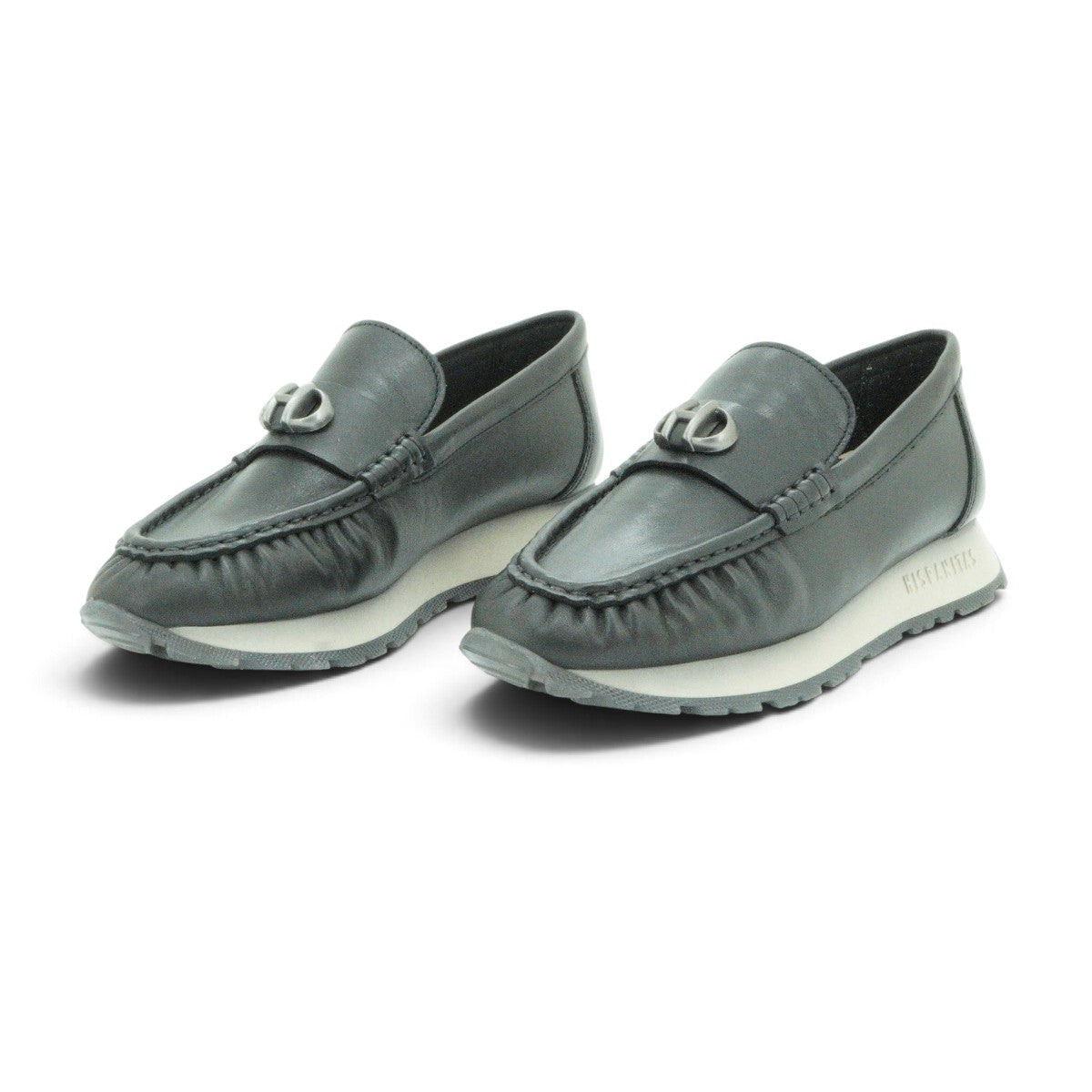 Hispanitas Moccasin Loafer in Soft Charcoal