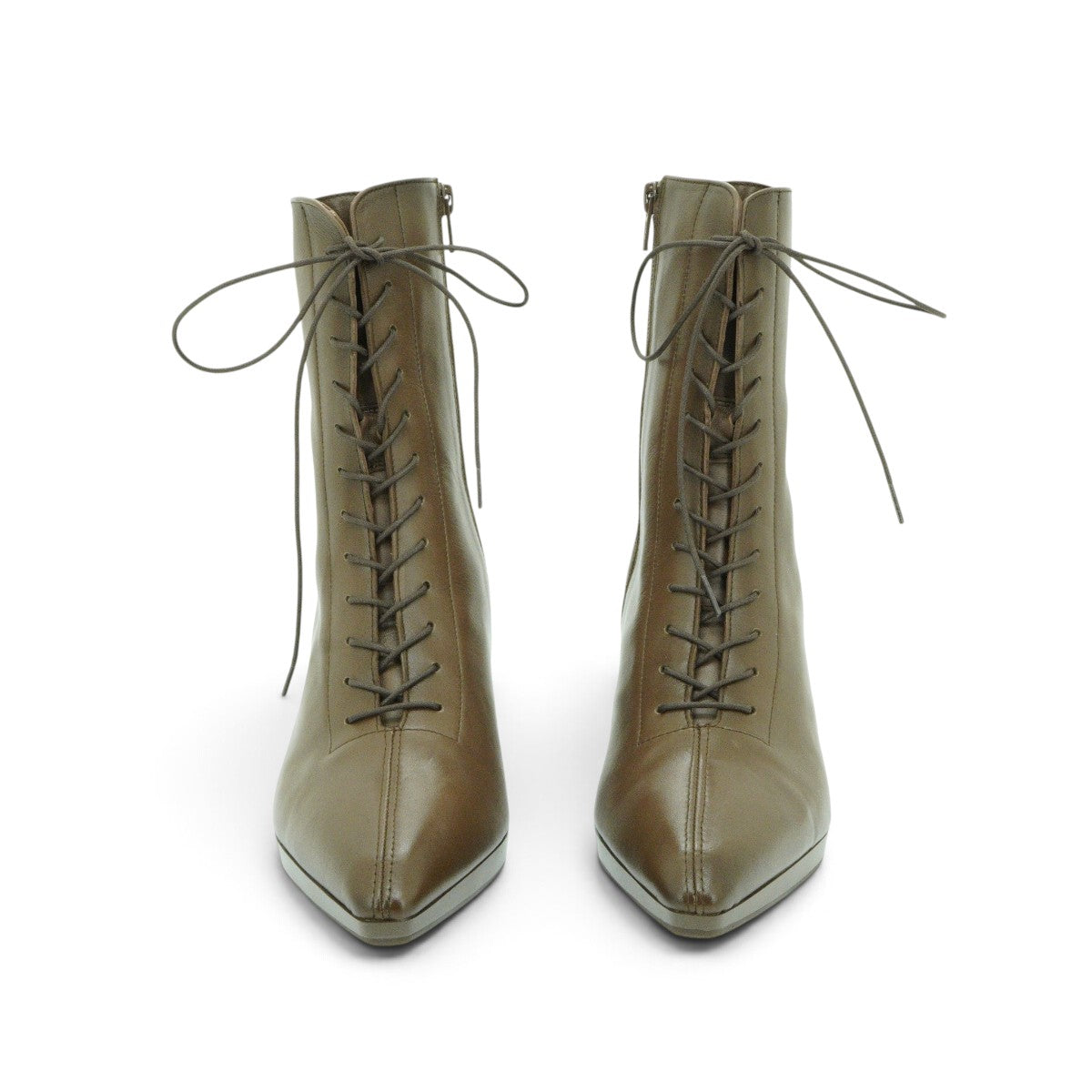 Hispanitas Lace-up Mid-calf Boot in Smooth Taupe