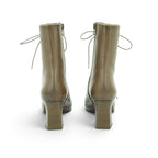Hispanitas Lace-up Mid-calf Boot in Smooth Taupe