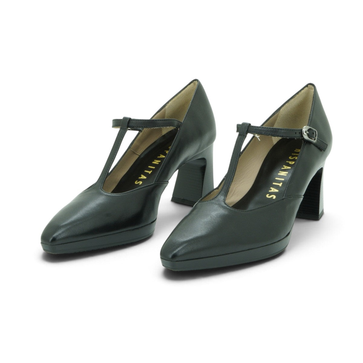 Hispanitas Mary Jane Court Shoe in Warm Taupe