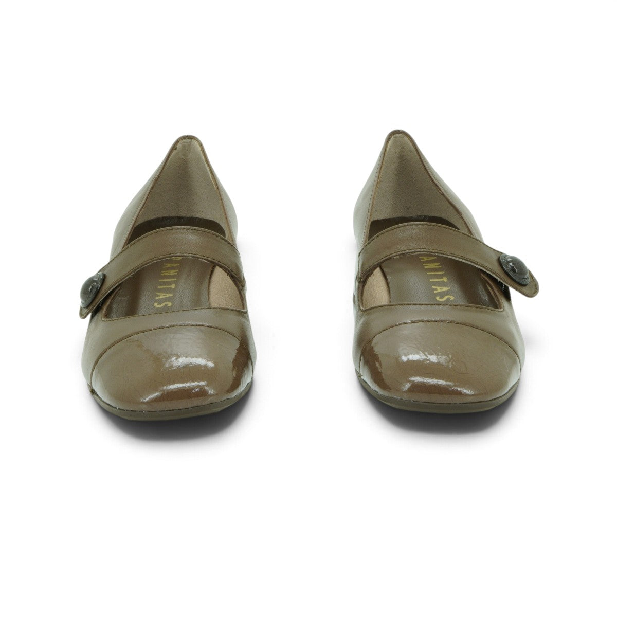 Hispanitas Mary Jane Court Shoe in Warm Taupe