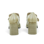 Hispanitas Heeled Loafer in Cream Crinkled