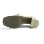 Hispanitas Heeled Loafer in Cream Crinkled