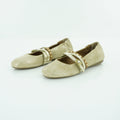 Mjus Double-Strap Mary Jane Ballet Flat - Taupe Leather