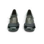 Vavoulas Black Patent Leather Grosgrain Bow Mary Jane Block Heel | 2026VAV01