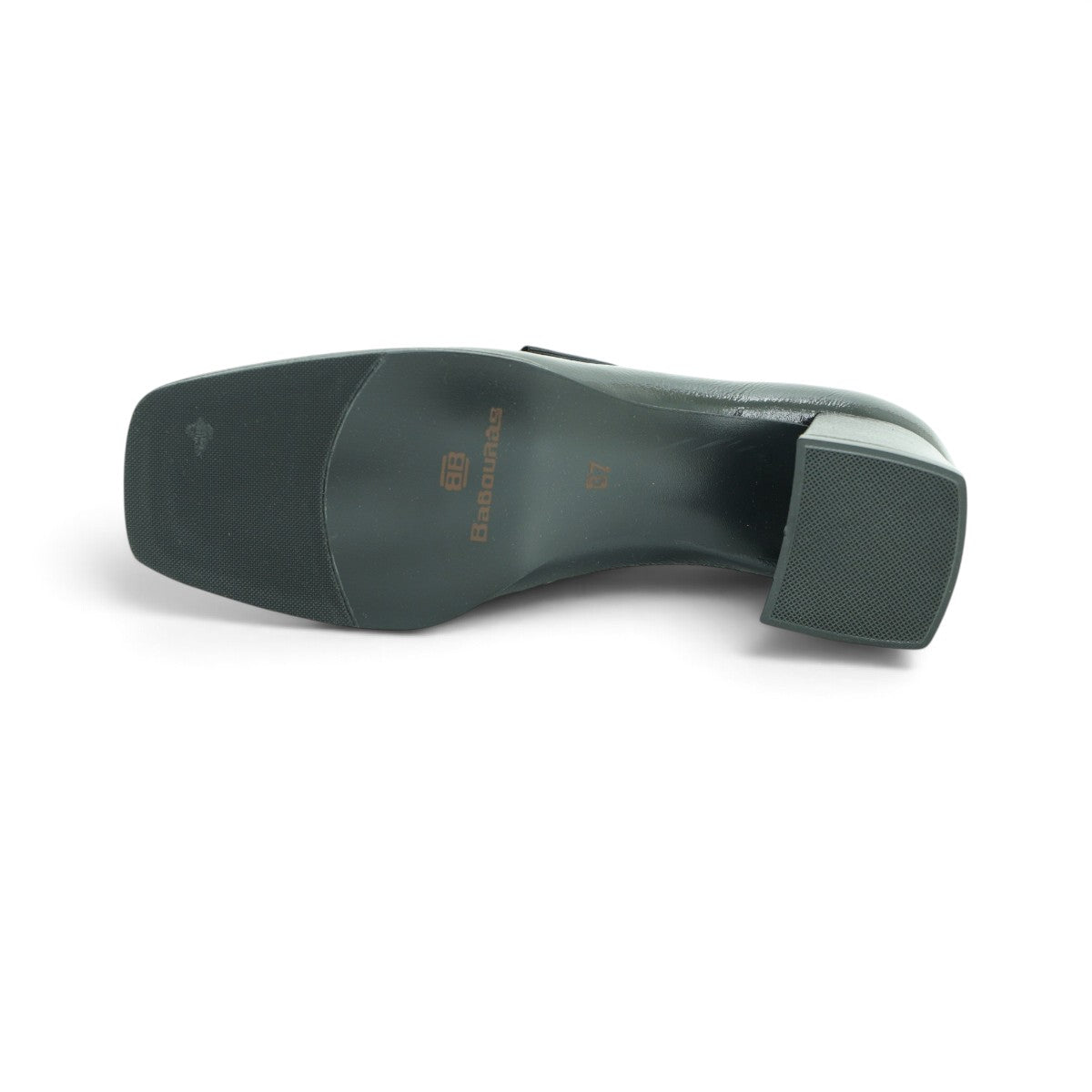 Vavoulas Black Patent Leather Grosgrain Bow Square-Toe Loafer Block Heel | 2026VAV02