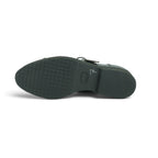 Vavoulas Black Leather Double Buckle Lace-Up Oxford Lug Sole | 2026VAV05