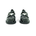 Vavoulas Black Patent Leather Silver Buckle T-Bar Round-Toe Flat Loafer Mary Jane | 2026VAV19