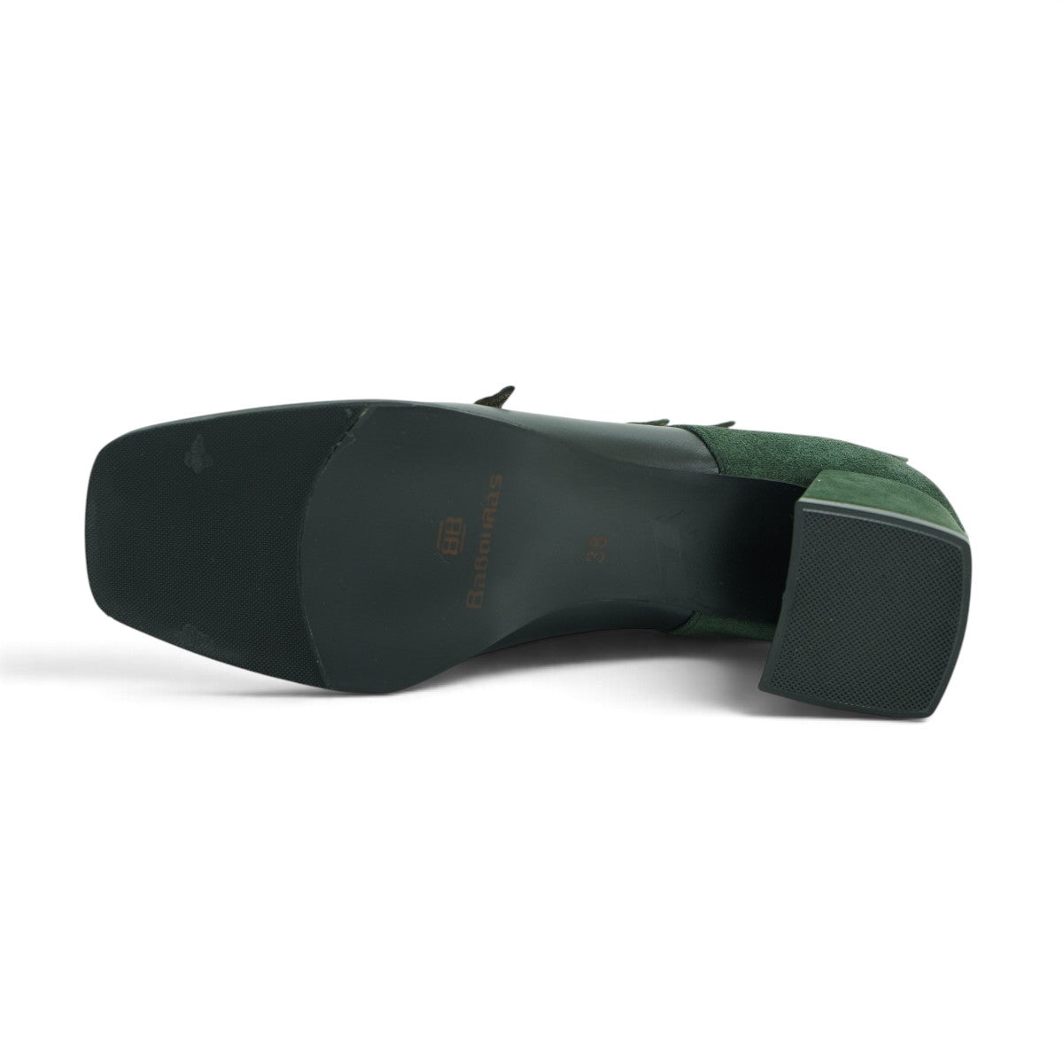 Vavoulas Black Leather & Forest Green Suede Triple-Strap Square-Toe Block Heel Ankle Bootie | 2026VAV25
