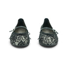 Vavoulas Black Floral Lace Bow Mary Jane Round-Toe Ballet Flat | 2026VAV29