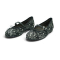 Vavoulas Black Floral Lace Bow Mary Jane Round-Toe Ballet Flat | 2026VAV29