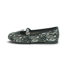 Vavoulas Black Floral Lace Bow Mary Jane Round-Toe Ballet Flat | 2026VAV29