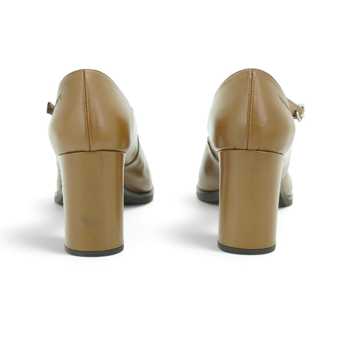 Wonders Mary Jane Block Heel Pump in Camel Leather