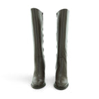 Wonders Knee-high Flat Boot in Dark Brown Leather