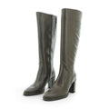 Wonders Knee-high Flat Boot in Dark Brown Leather