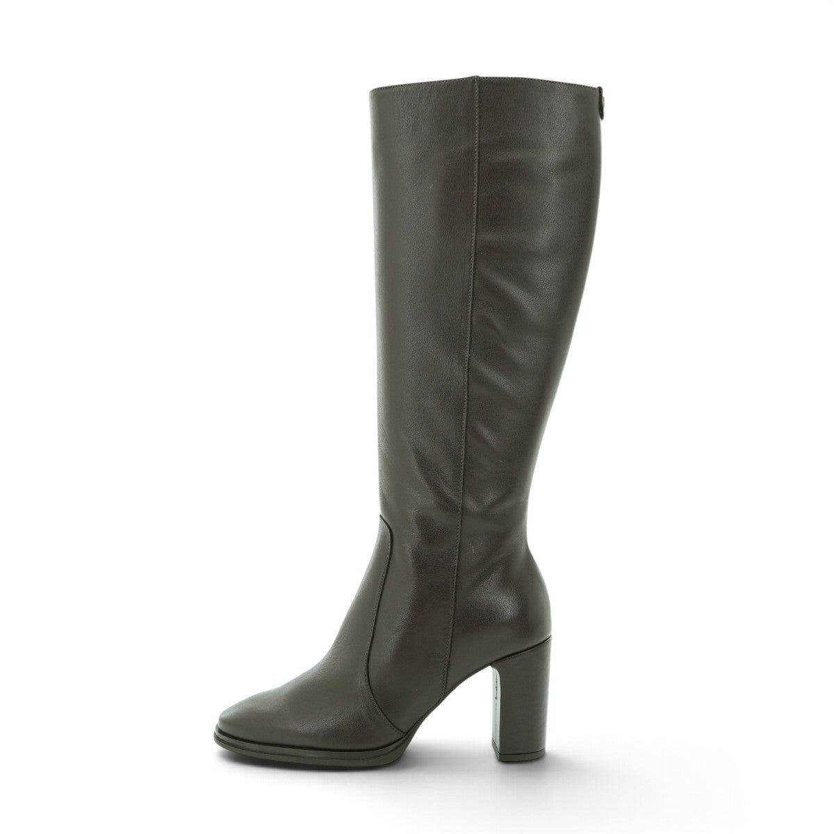 Wonders Knee-high Flat Boot in Dark Brown Leather