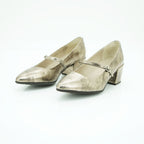 Wonders Metallic Mary Jane Flat in Champagne Gold
