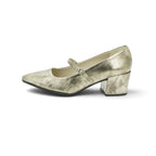 Wonders Metallic Mary Jane Flat in Champagne Gold