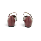 Wonders Studded Mary Jane in Deep Burgundy