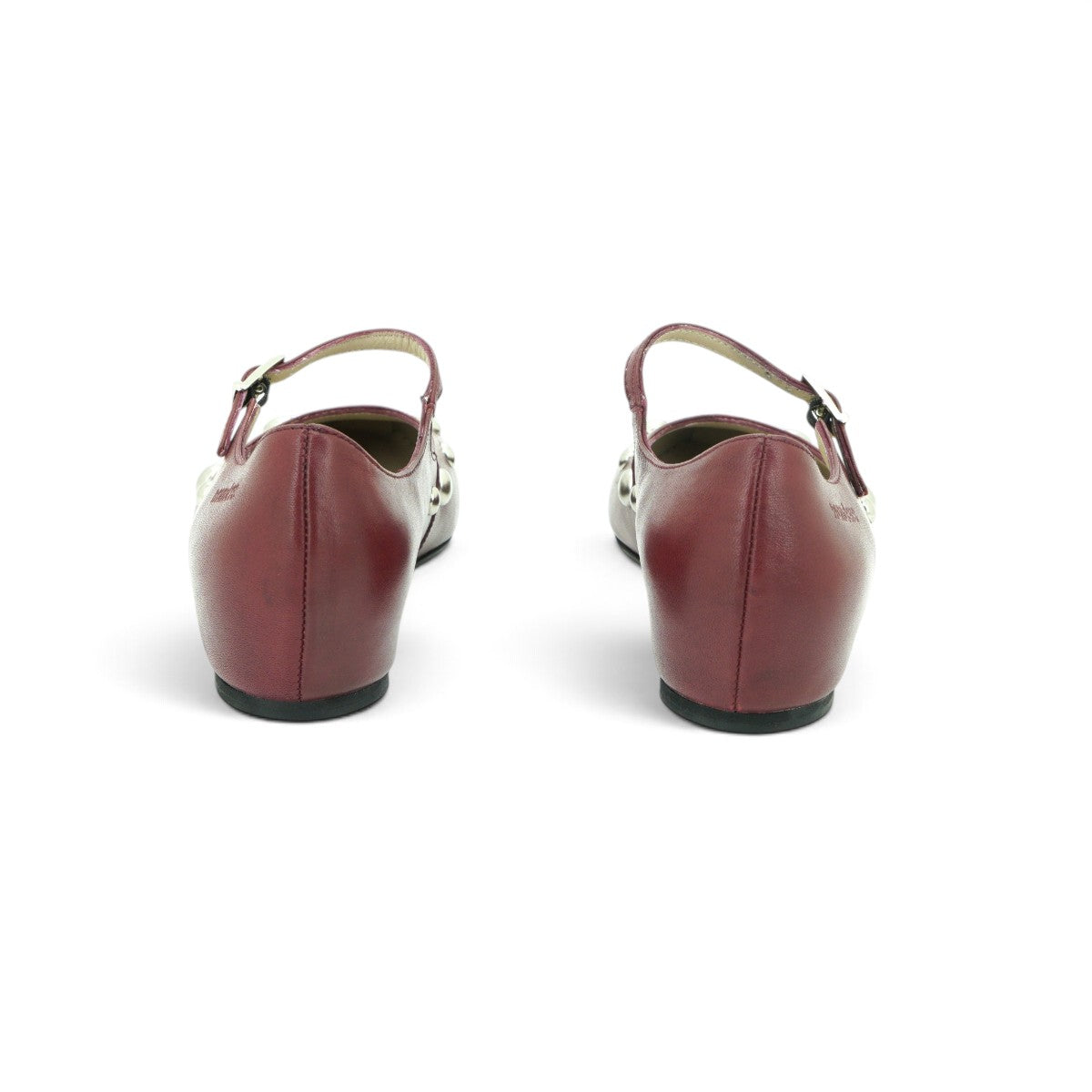 Wonders Studded Mary Jane in Deep Burgundy