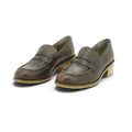 Wonders Penny Loafer in Dark Brown Burnished Leather