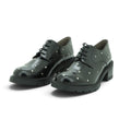 Wonders Studded Lace-up Derby in Black Leather