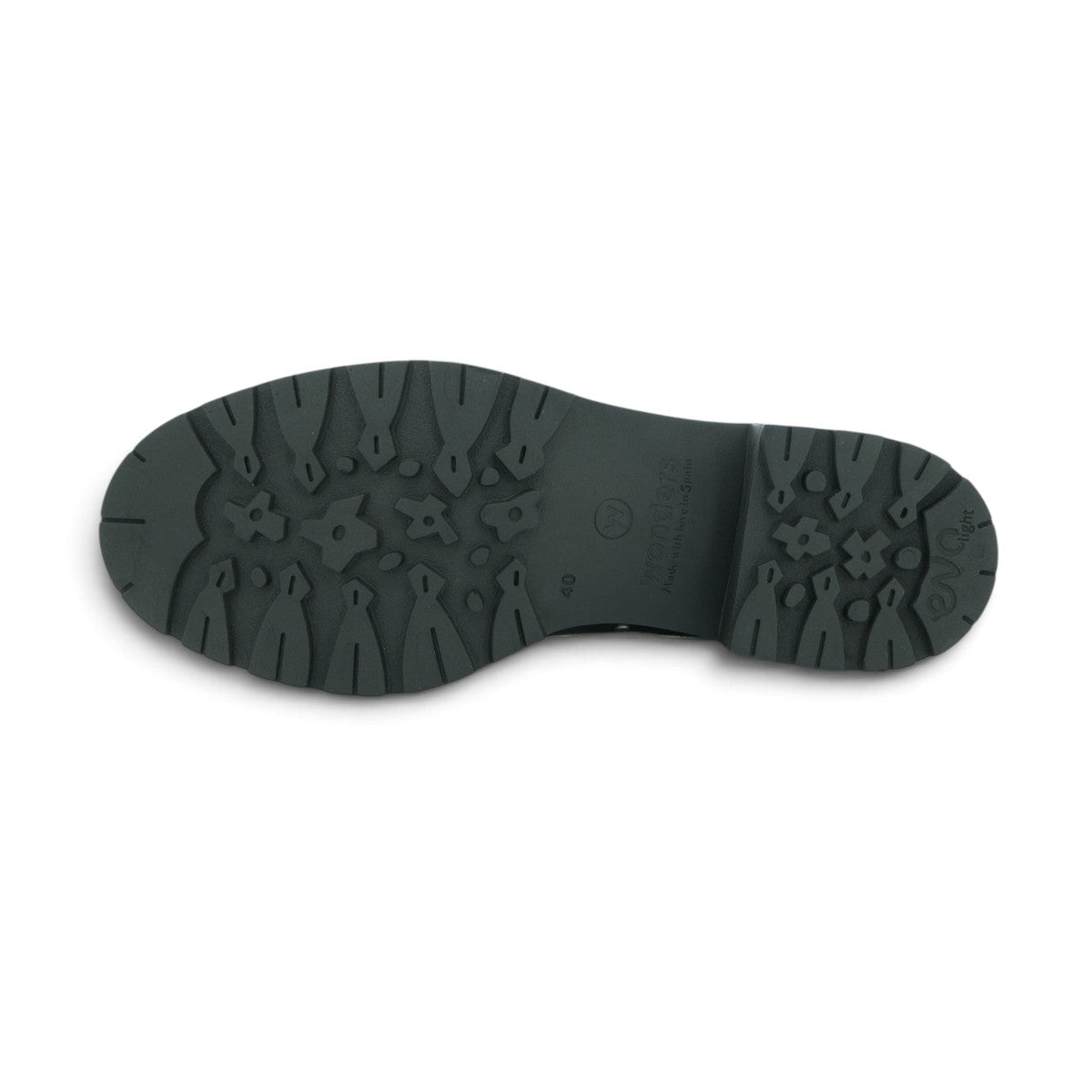 Wonders Studded Lace-up Derby in Black Leather