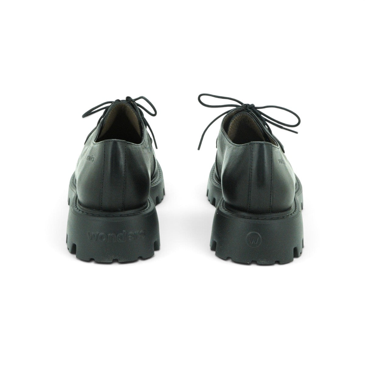 Wonders Lace-up Derby in Black Leather