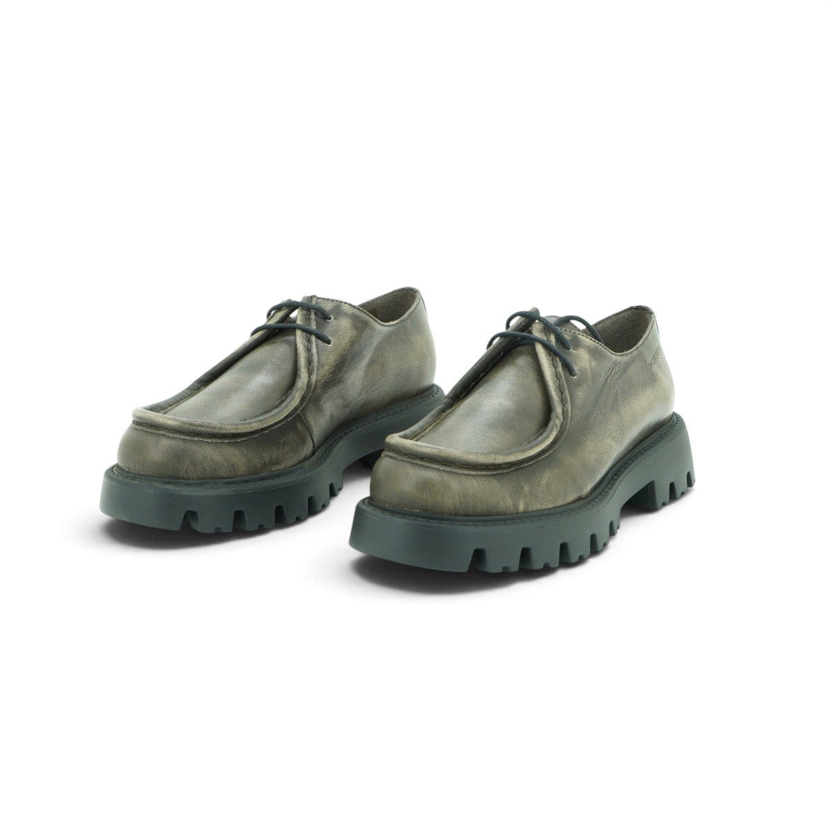 Wonders Lace-up Derby in Olive Leather