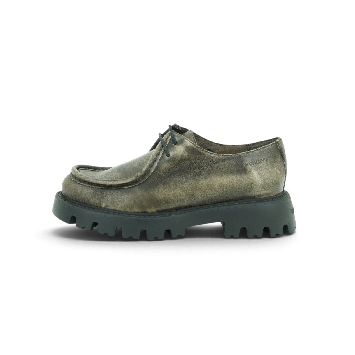 Wonders Lace-up Derby in Olive Leather