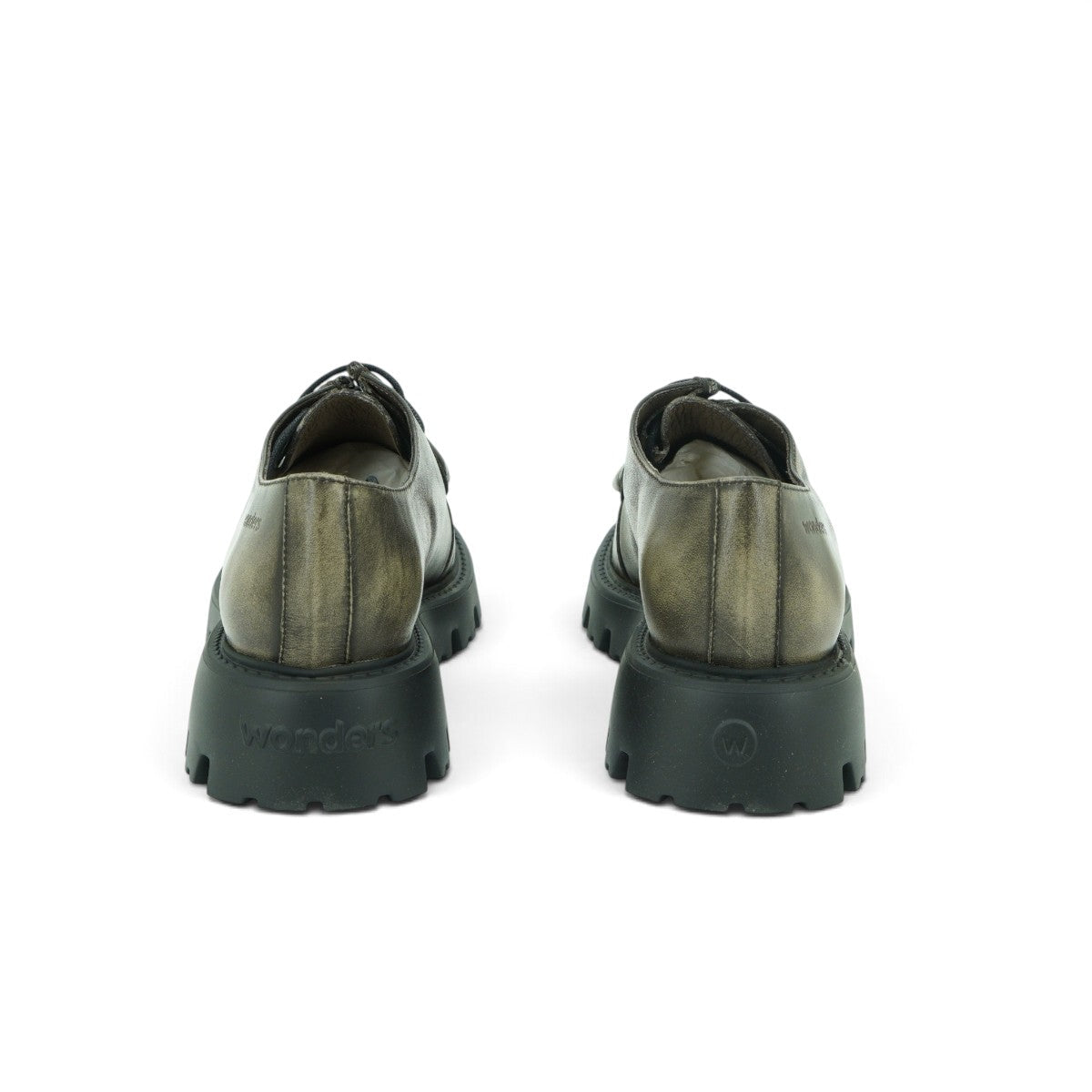 Wonders Lace-up Derby in Olive Leather