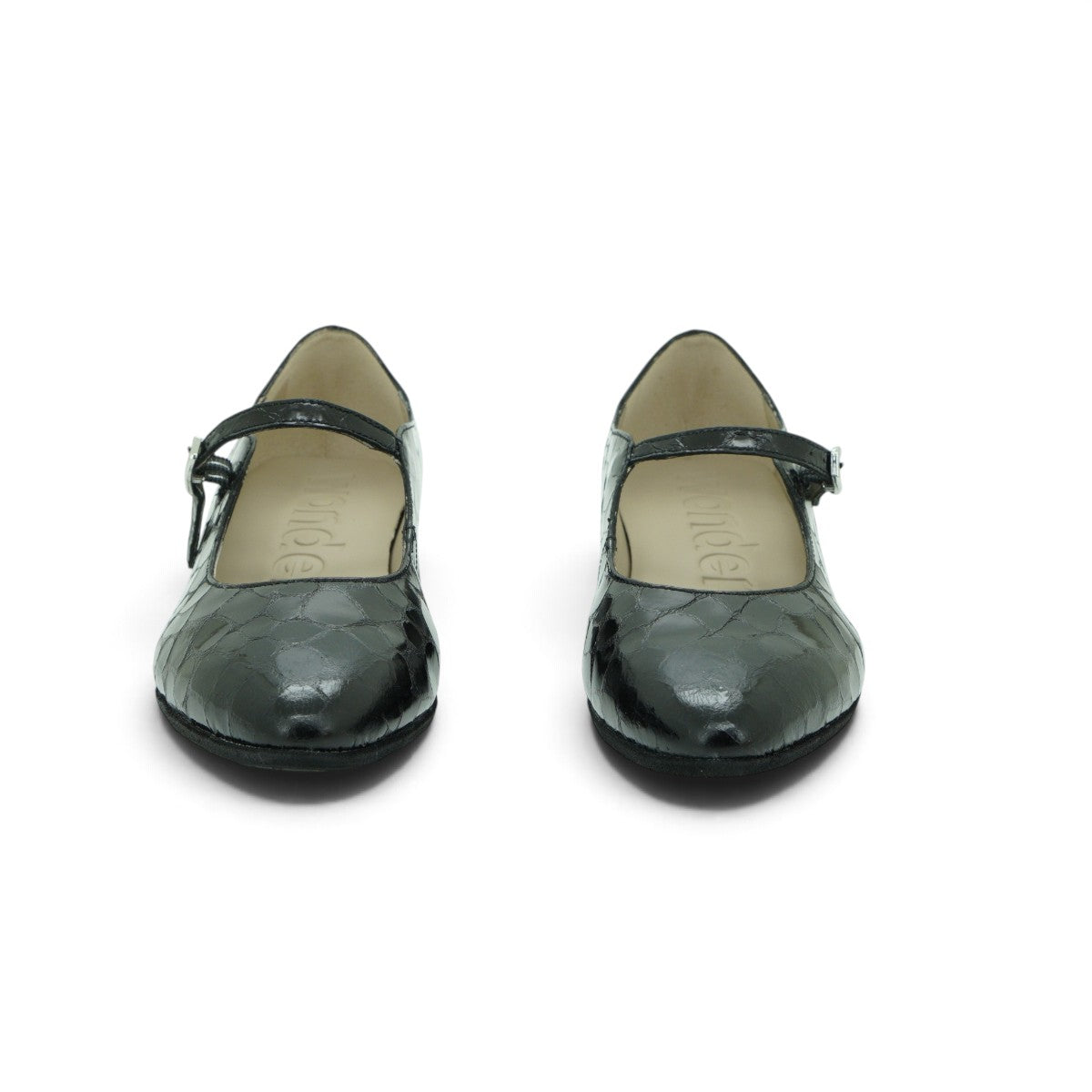 Wonders Mary Jane Flat in Black Patent Leather