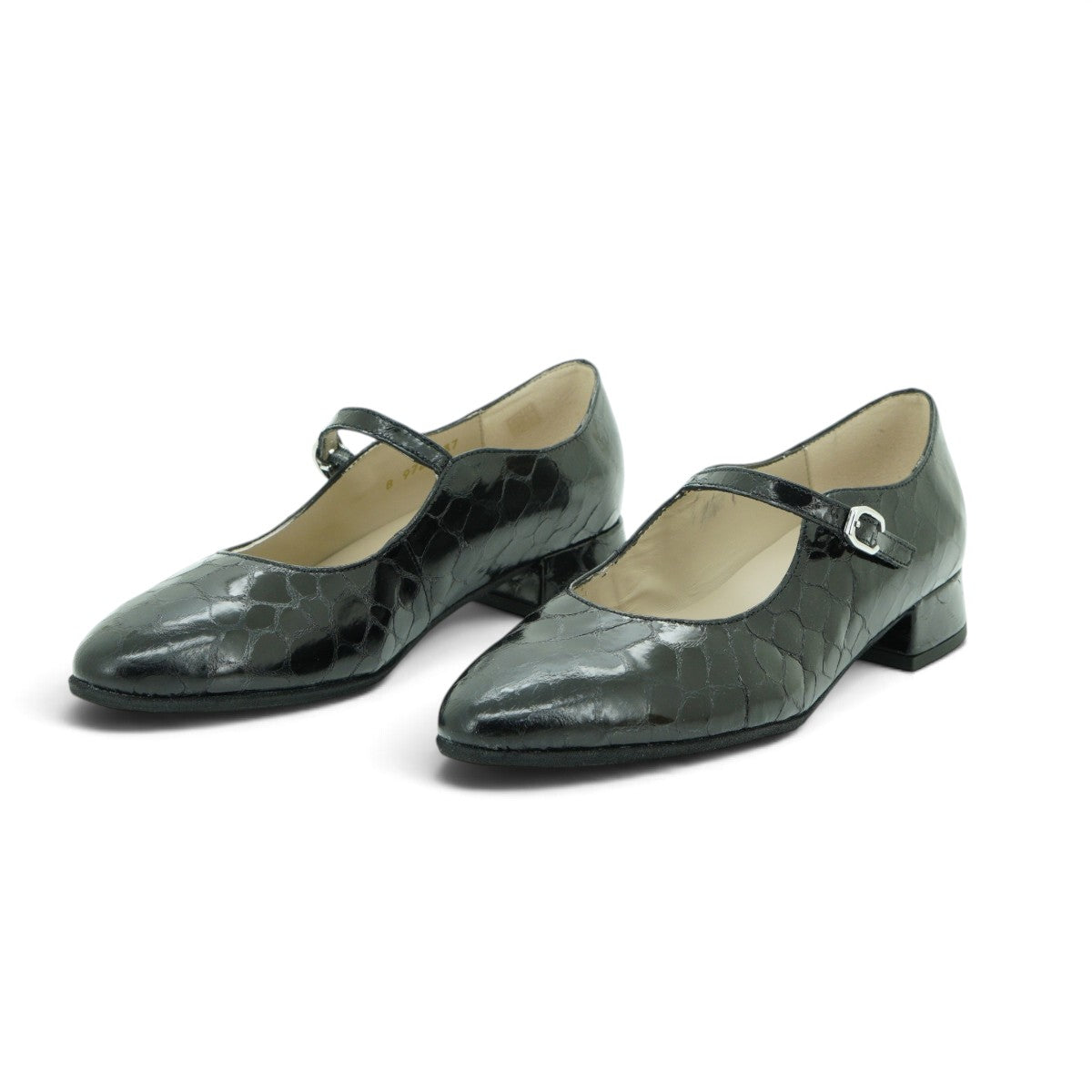 Wonders Mary Jane Flat in Black Patent Leather