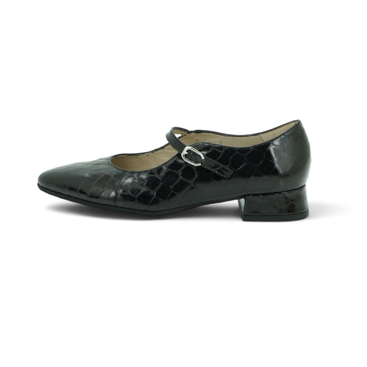 Wonders Mary Jane Flat in Black Patent Leather