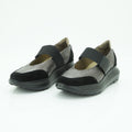 Wonders Elastic Strap Sneaker in All-black